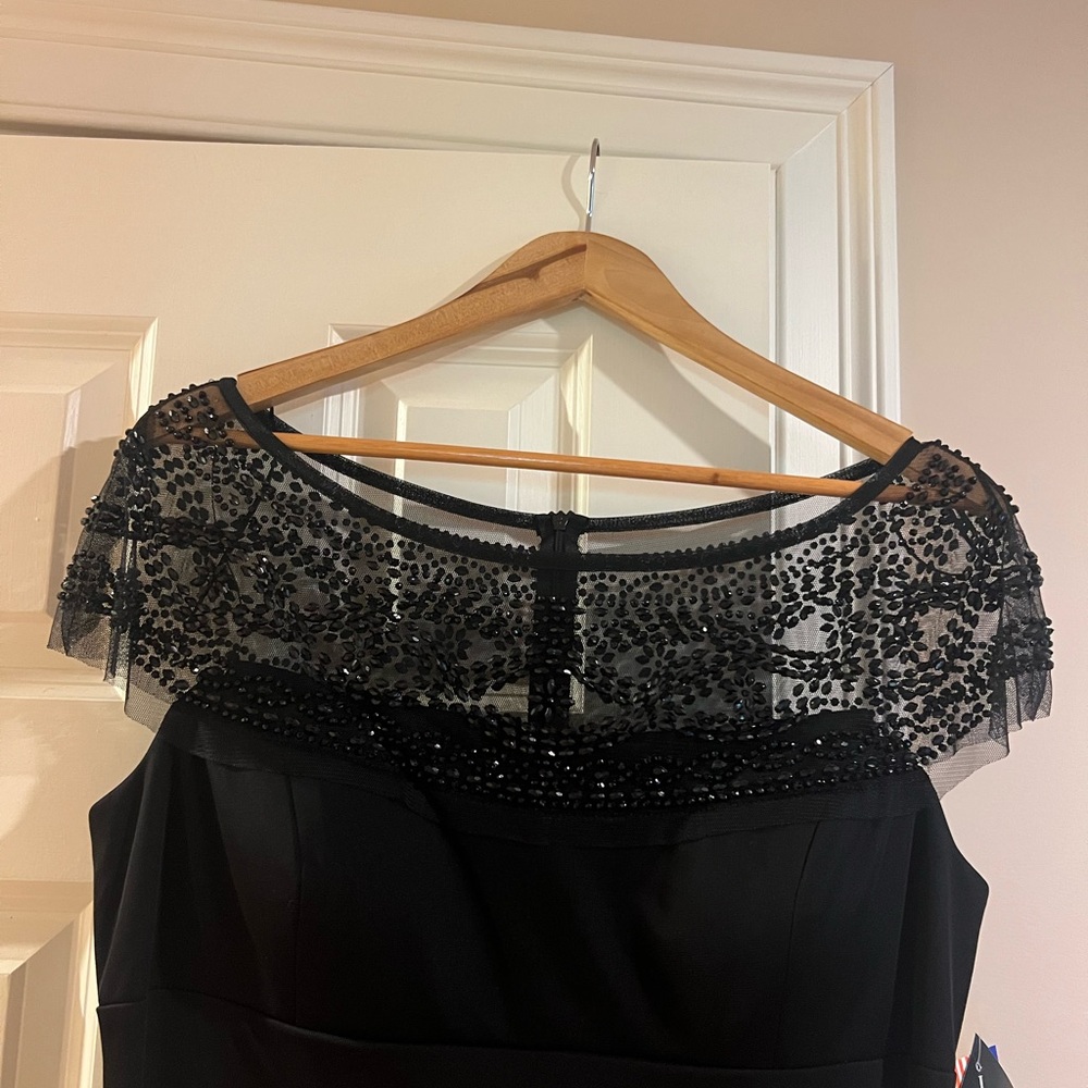 R&M Richards Black Beaded Evening Dress - Picture 4 of 9